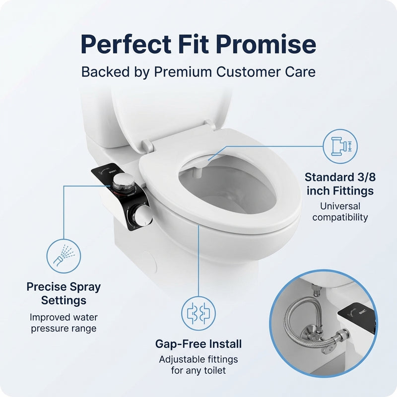CleanSeat bidet installed on toilet